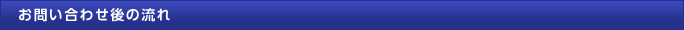 お問い合わせ後の流れ
